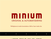 Tablet Screenshot of minium.se